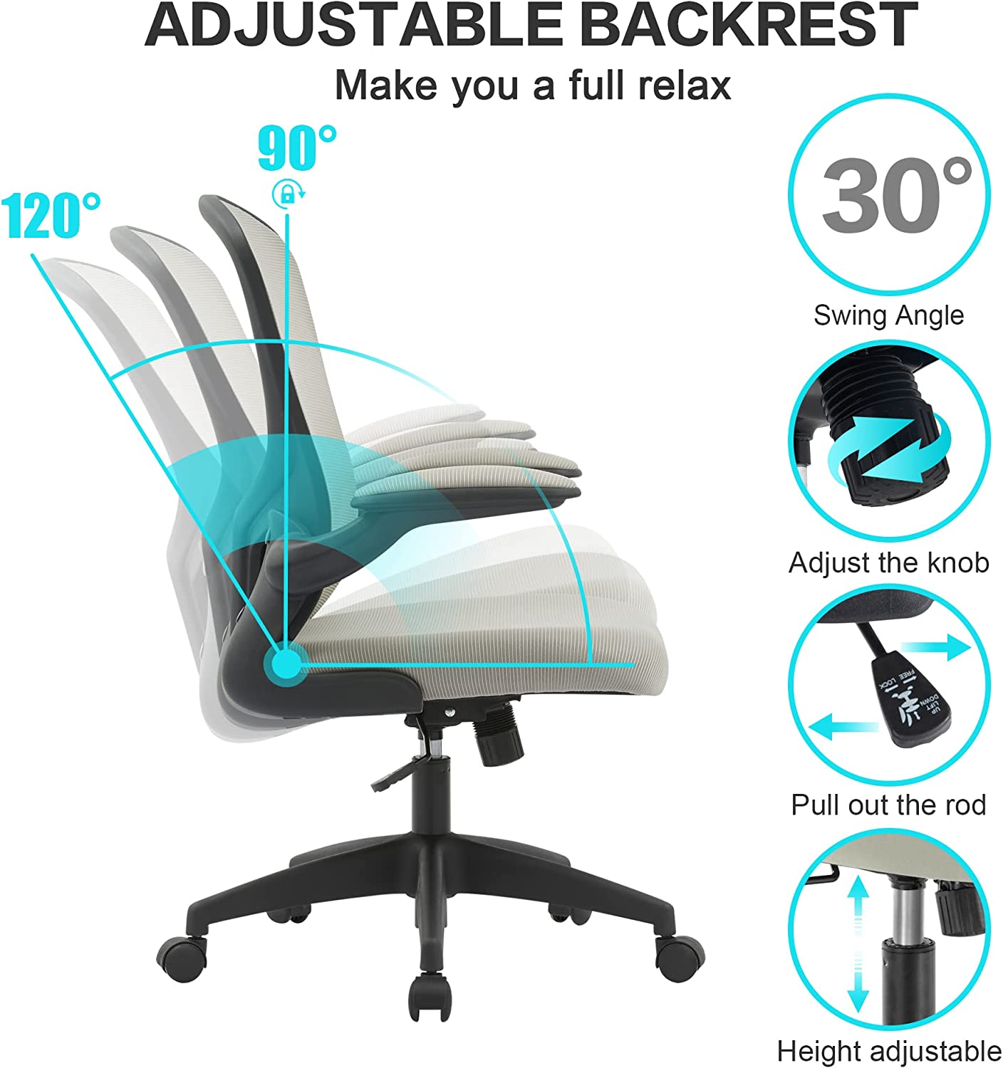 Felixking Ergonomic Desk Chair With Adjustable Height office chairs