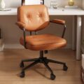 Custom PU Leather Task Office Chairs Adjustable Arms