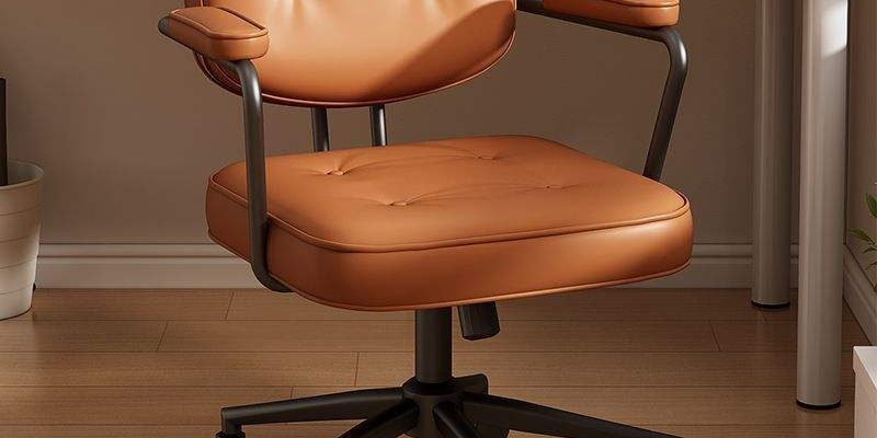 Custom PU Leather Task Office Chairs Adjustable Arms