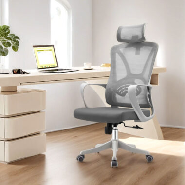 Modern Mesh Ergonomic Office Chairs with Adjustable Headrest