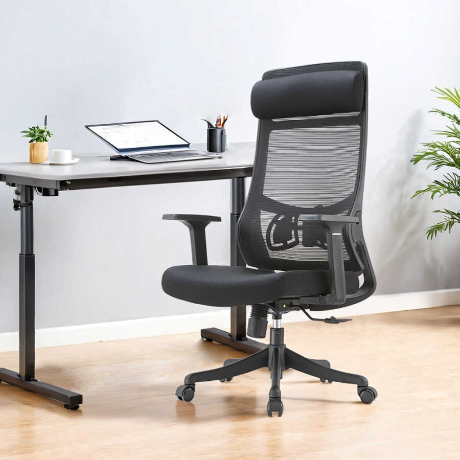 High Back Black Mesh Ergonomic Office Chairs