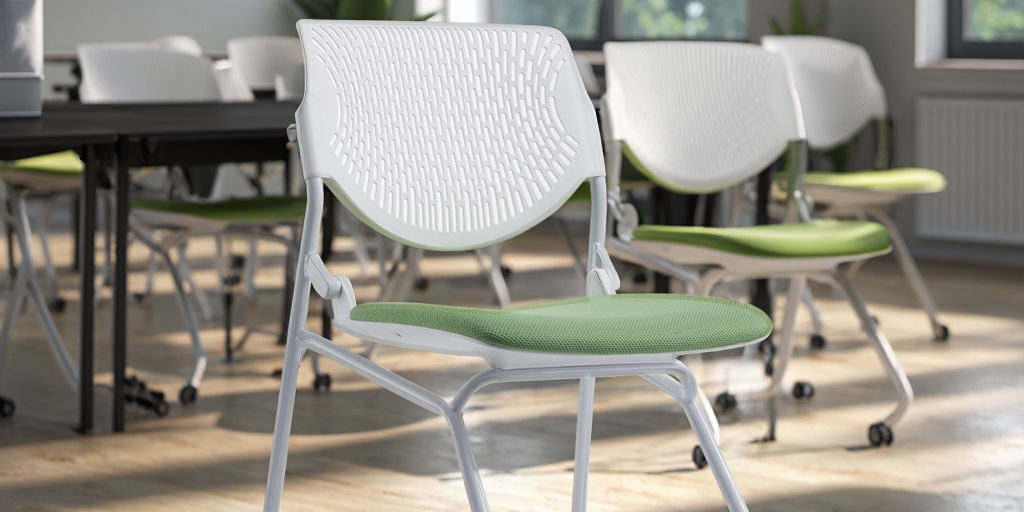 Folding Office Chairs with Wheels for Conference Rooms