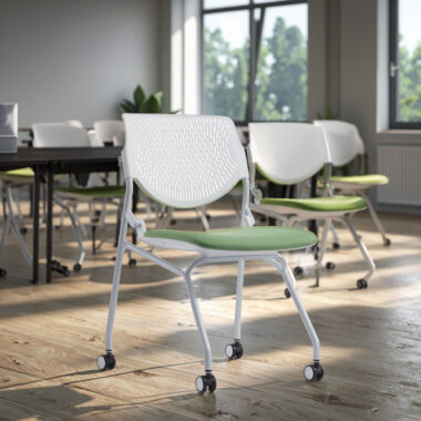 Folding Office Chairs with Wheels for Conference Rooms