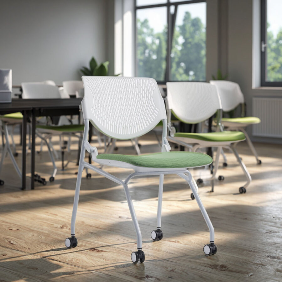 Folding Office Chairs with Wheels for Conference Rooms