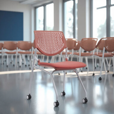 Folding Office Chairs with Wheels for Conference Rooms