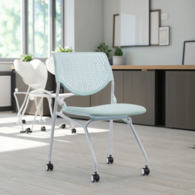 Folding Office Chairs with Wheels for Conference Rooms
