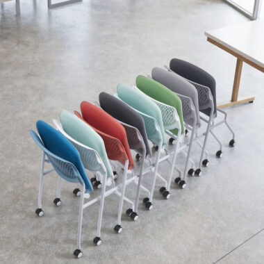 Folding Office Chairs with Wheels for Conference Rooms